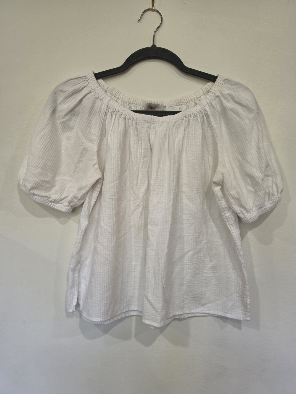 Women’s White Peasant Blouse - Classic Off-Shoulder Style